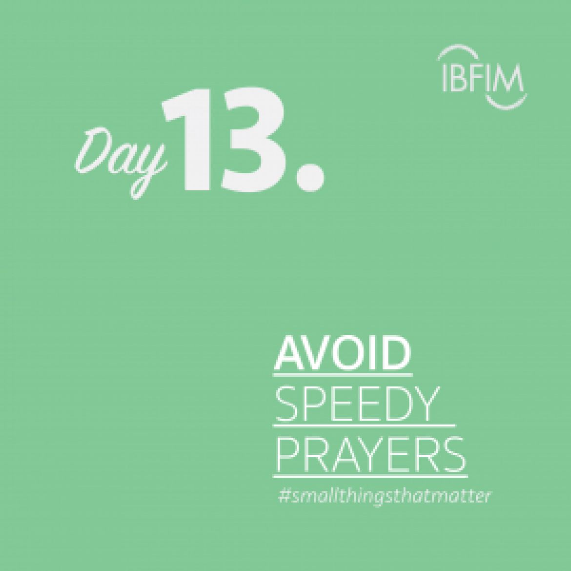 Ramadan Daily #smallthingsthatmatter