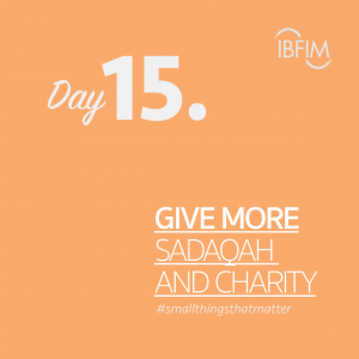 Ramadan Daily #smallthingsthatmatter