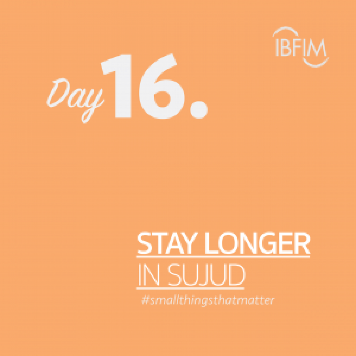Ramadan Daily #smallthingsthatmatter