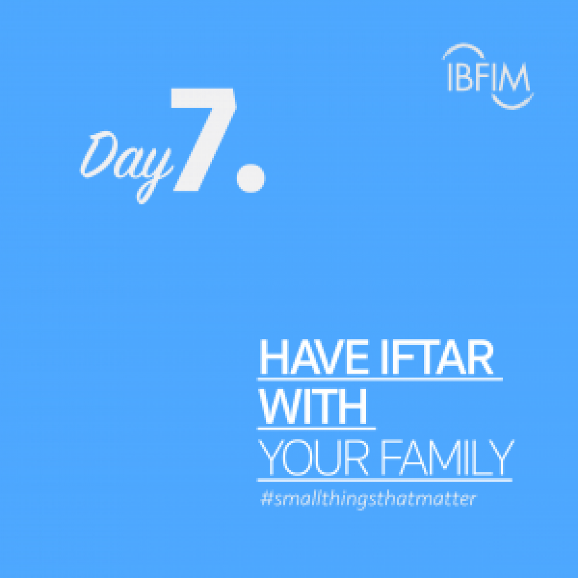 Ramadan Daily #smallthingsthatmatter